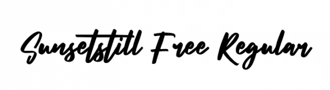 Sunsetstill Free Regular  baixar fontes gratis