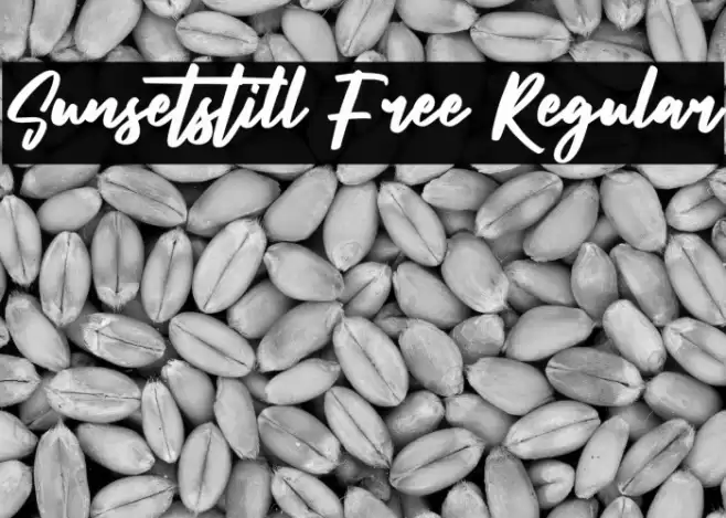 Sunsetstill Free Regular Font examples