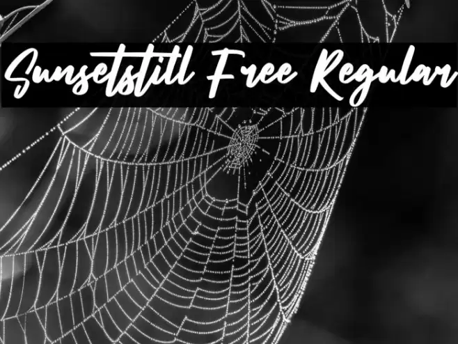 Sunsetstill Free Regular Font examples