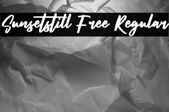 Sunsetstill Free Regular Font examples