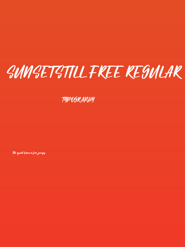 Sunsetstill Free Regular Poster