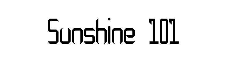 Sunshine 101  font caratteri gratis