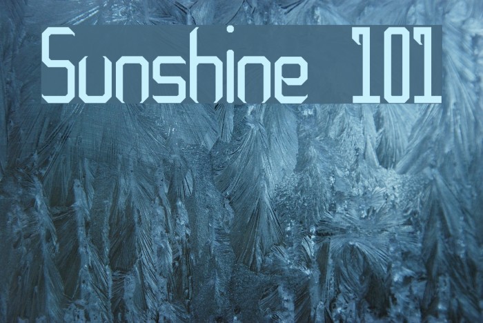 Sunshine 101 Font examples