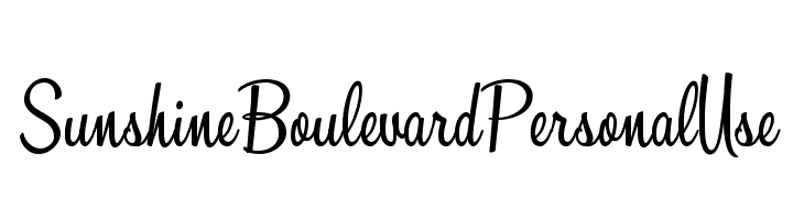 Sunshine Boulevard Personal Use  免费字体下载