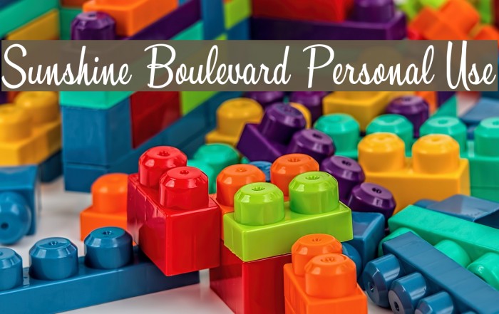 Sunshine Boulevard Personal Use Font examples