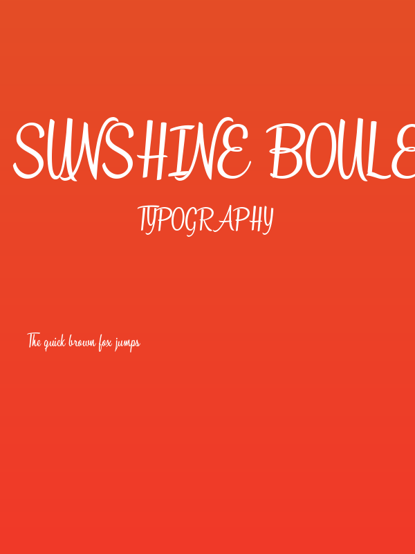 Sunshine Boulevard Personal Use Poster