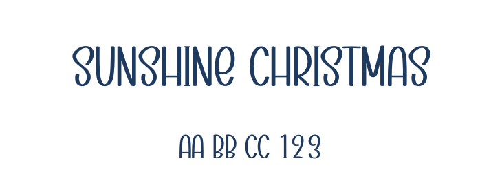 Sunshine Christmas Font Preview
