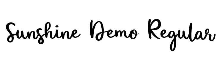 Sunshine Demo Regular  नि: शुल्क फ़ॉन्ट्स डाउनलोड