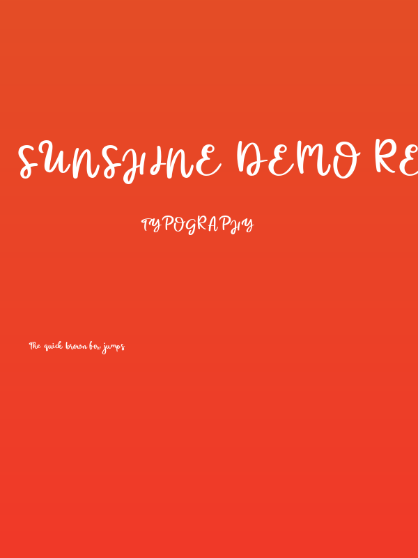 Sunshine Demo Regular Poster