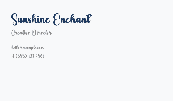 Sunshine Enchant Business Card