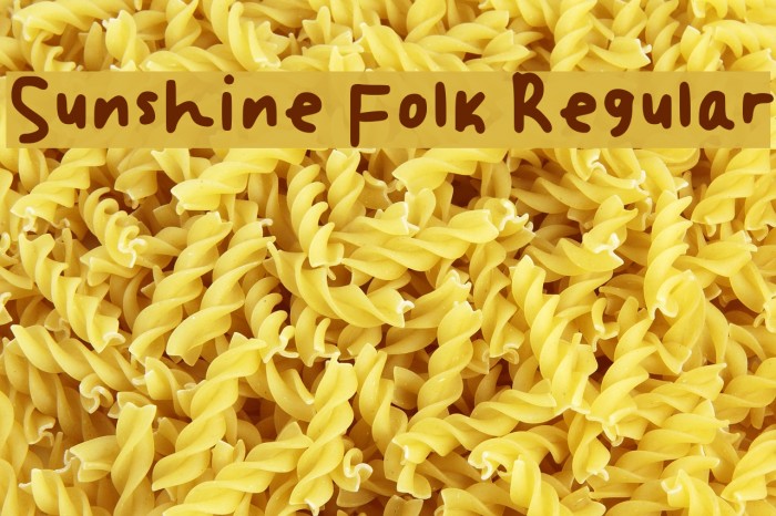 Sunshine Folk Regular Example 3