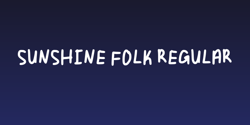 Sunshine Folk Regular Social Header