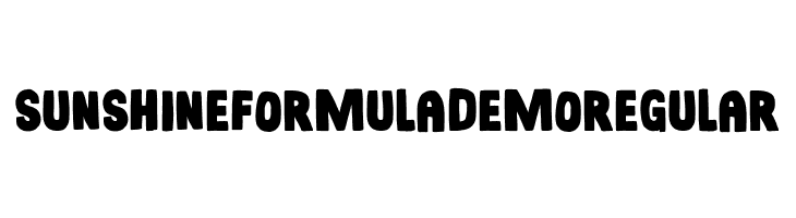 Sunshine Formula DEMO Regular  font caratteri gratis