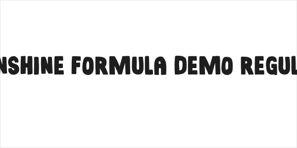Sunshine Formula DEMO Regular Logo