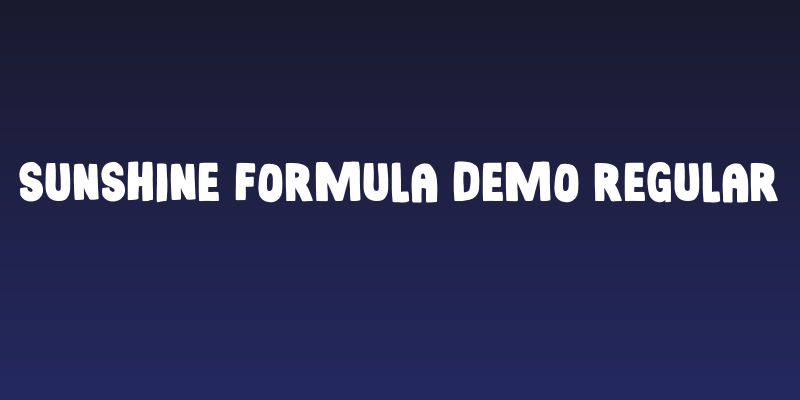 Sunshine Formula DEMO Regular Social Header