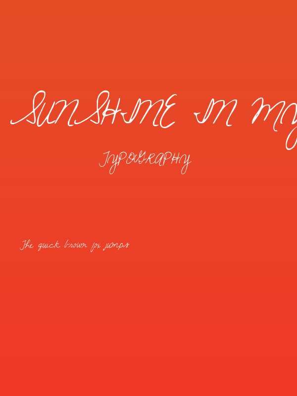 Sunshine In My Soul Poster