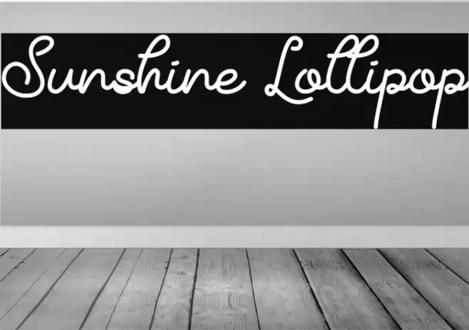 Sunshine Lollipop फ़ॉन्ट examples