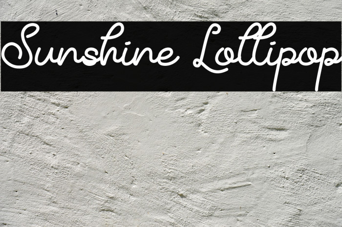 Sunshine Lollipop Font examples