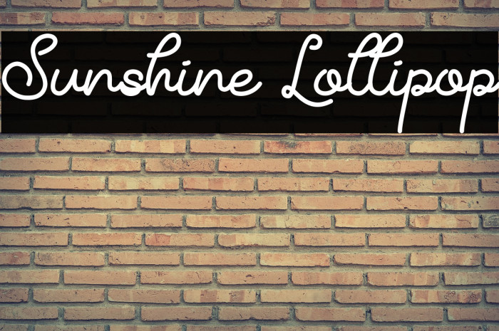 Sunshine Lollipop Font examples