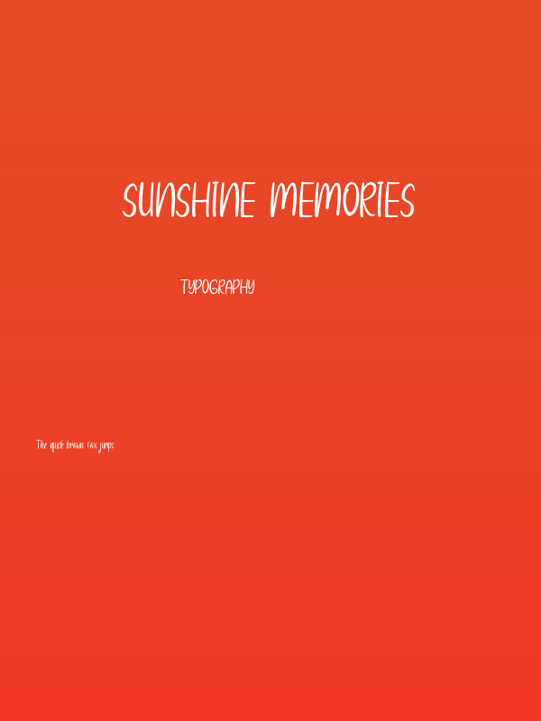 Sunshine Memories Poster