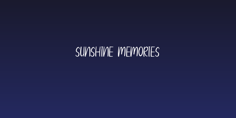 Sunshine Memories Social Header