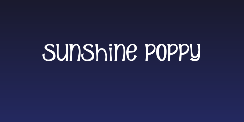 Sunshine Poppy Social Header