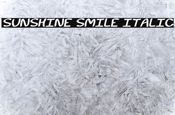 Sunshine Smile Italic Example 2