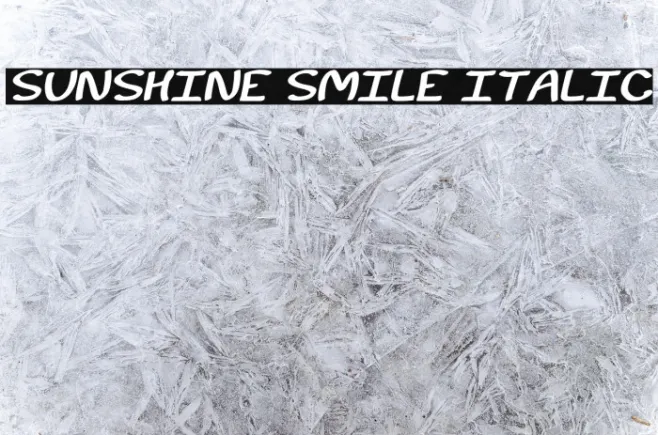 Sunshine Smile Italic Example 2
