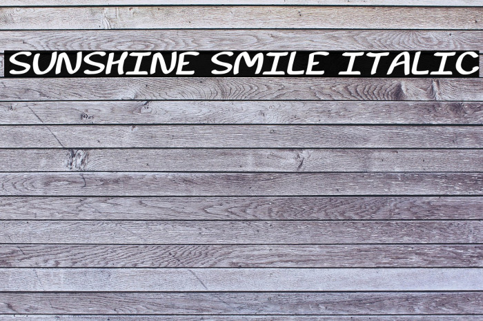Sunshine Smile Italic Example 3