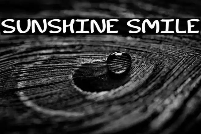 Sunshine Smile Шрифта examples