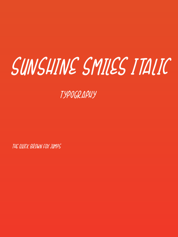 Sunshine Smiles Italic Poster