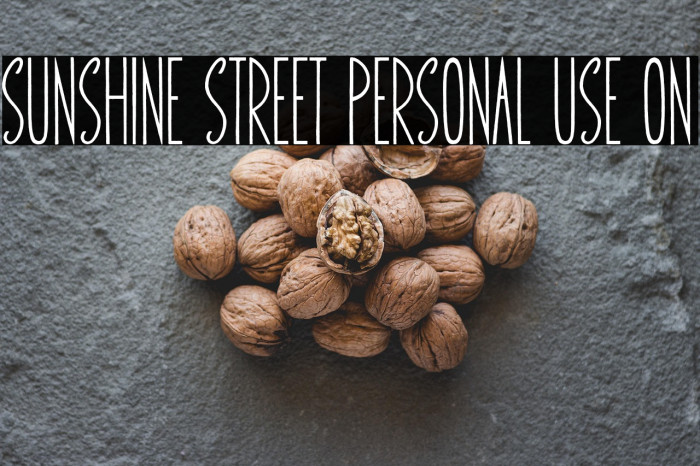 Sunshine Street Personal Use On Example 1