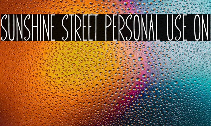 Sunshine Street Personal Use On Example 2