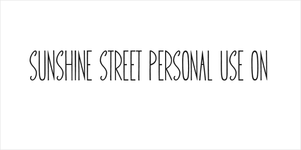 Sunshine Street Personal Use On Logo