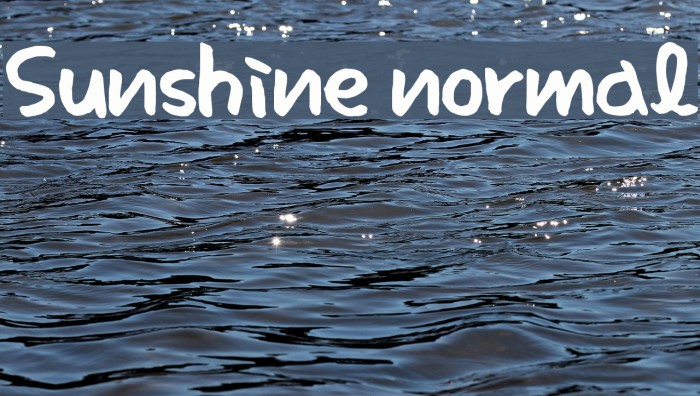 Sunshine normal Font examples