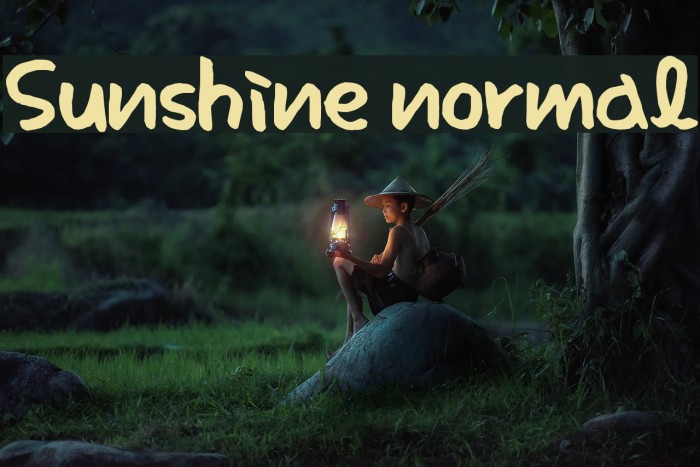 Sunshine normal Font examples