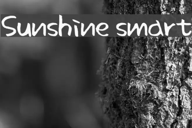 Sunshine smart Font examples