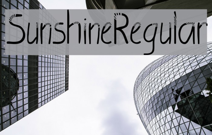 SunshineRegular Font examples