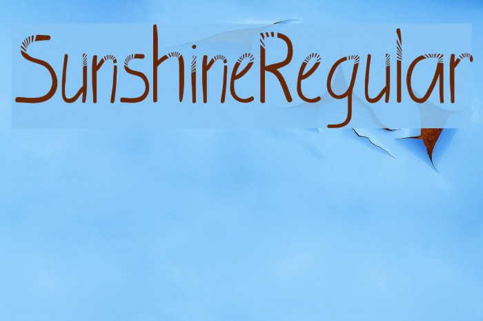 SunshineRegular Font examples