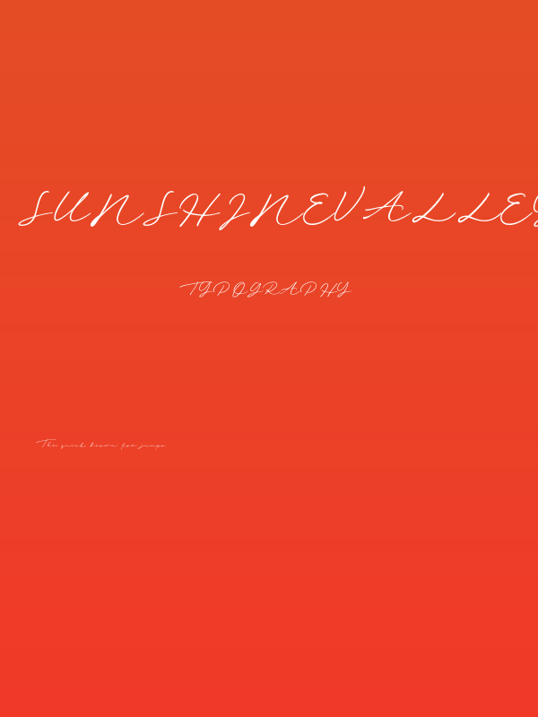 SunshineValleyDEMO Poster