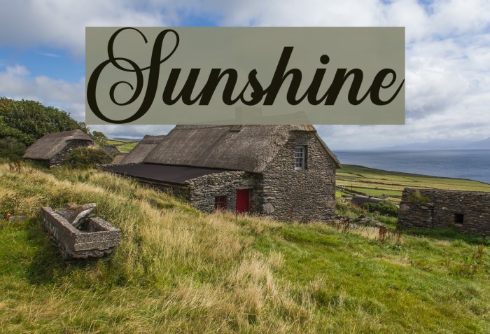 Sunshine Font examples