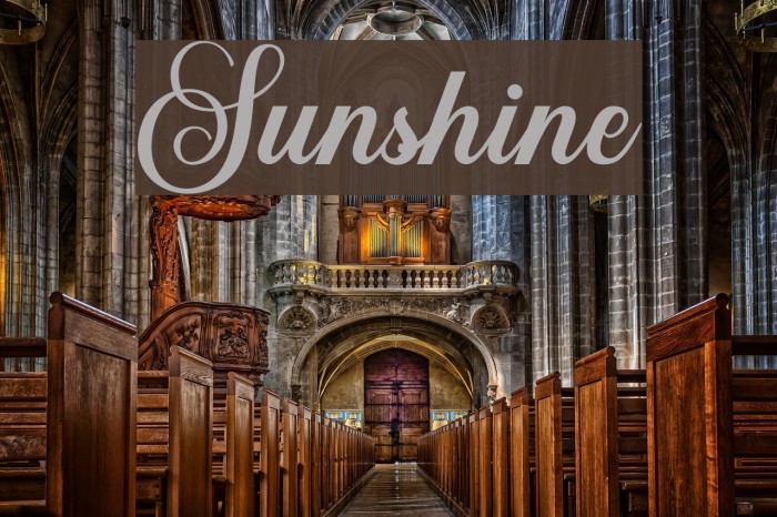Sunshine Font examples