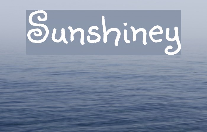 Sunshiney Font examples