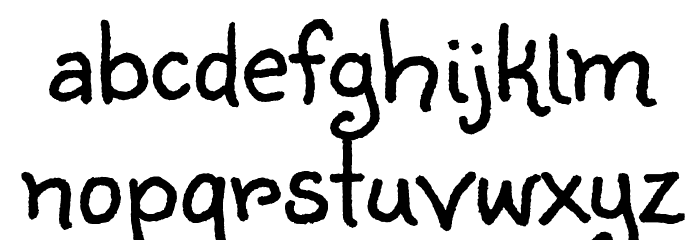 Sunshiney Font LOWERCASE