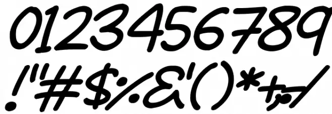 Sunshiny Italic Font OTHER CHARS