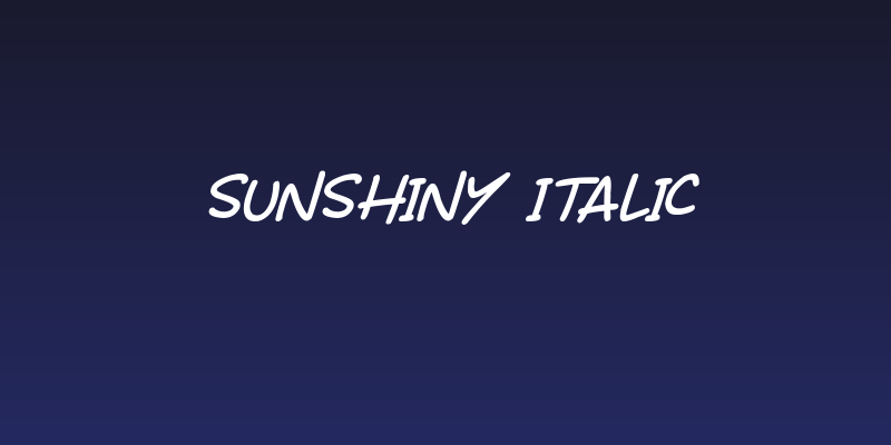 Sunshiny Italic Social Header