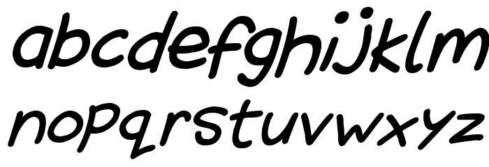 Sunshiny Italic Font LOWERCASE