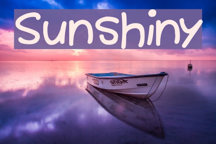 Sunshiny Font examples