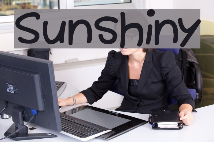 Sunshiny Font examples