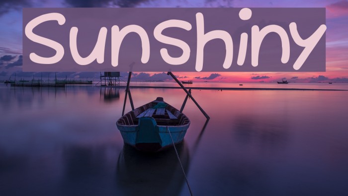 Sunshiny Font examples